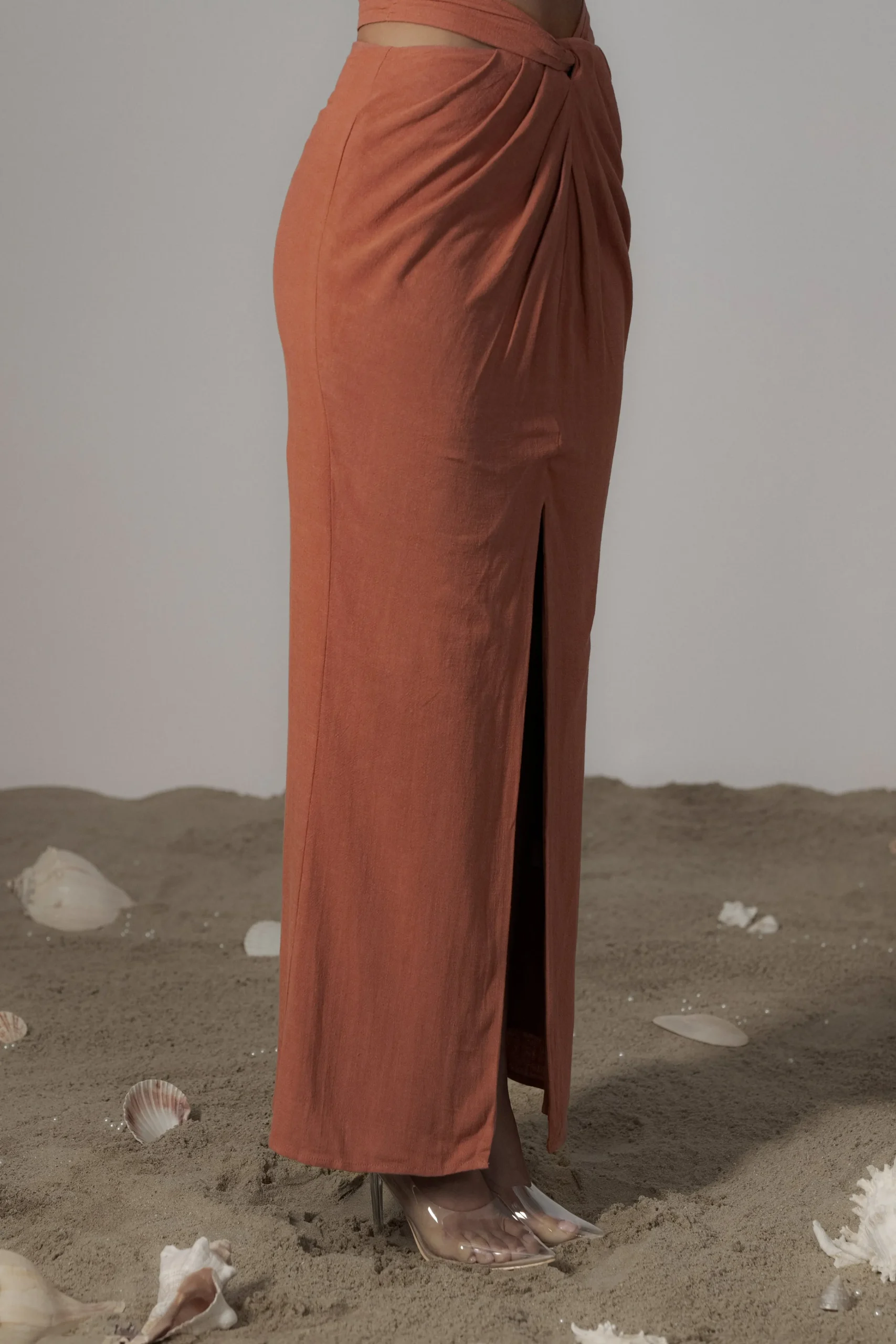 terra_cotta_dreamland_lin_1.webp JLUXLABEL Terra Cotta Dreamland Linen Skirt