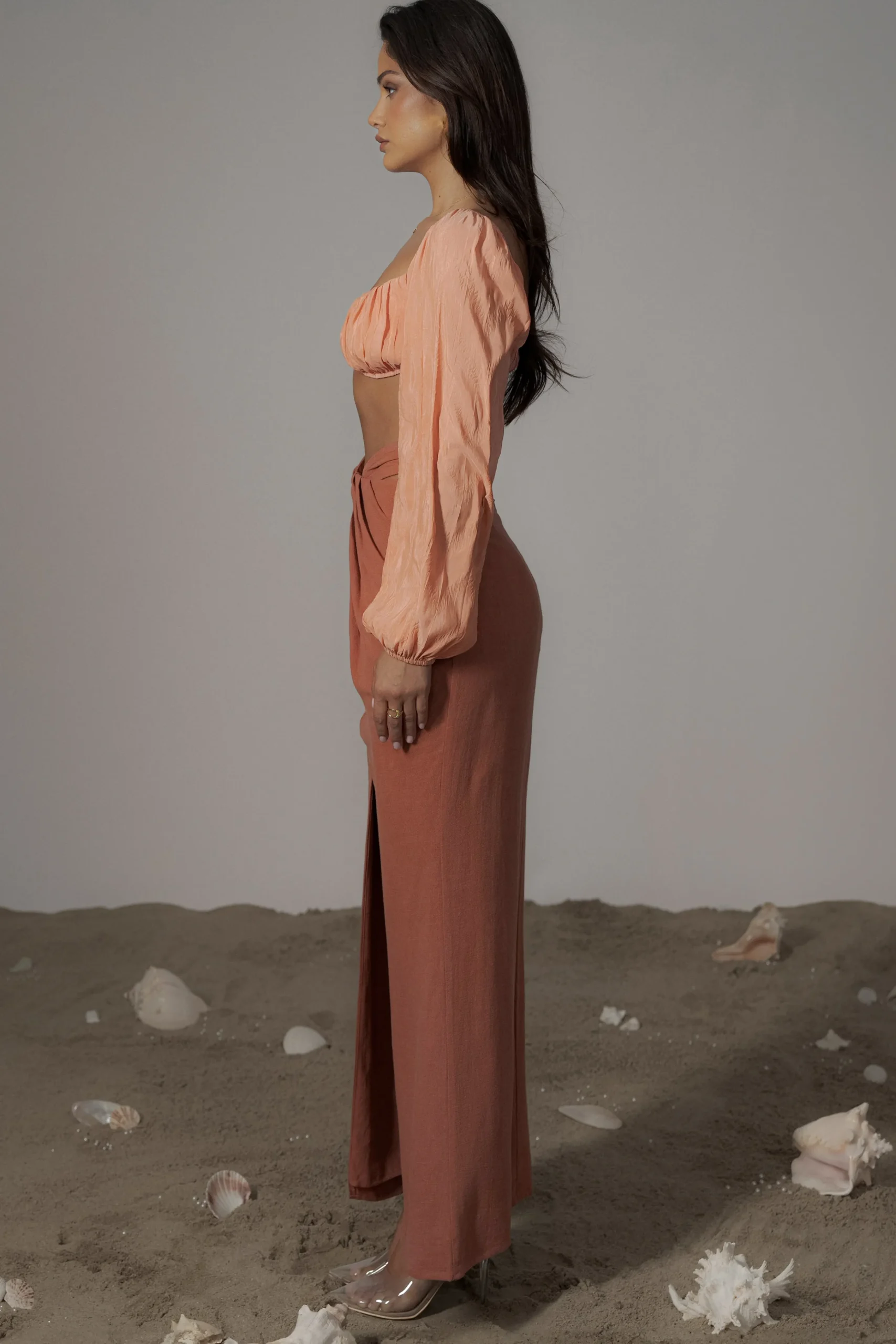 terra_cotta_dreamland_lin_4.webp JLUXLABEL Terra Cotta Dreamland Linen Skirt
