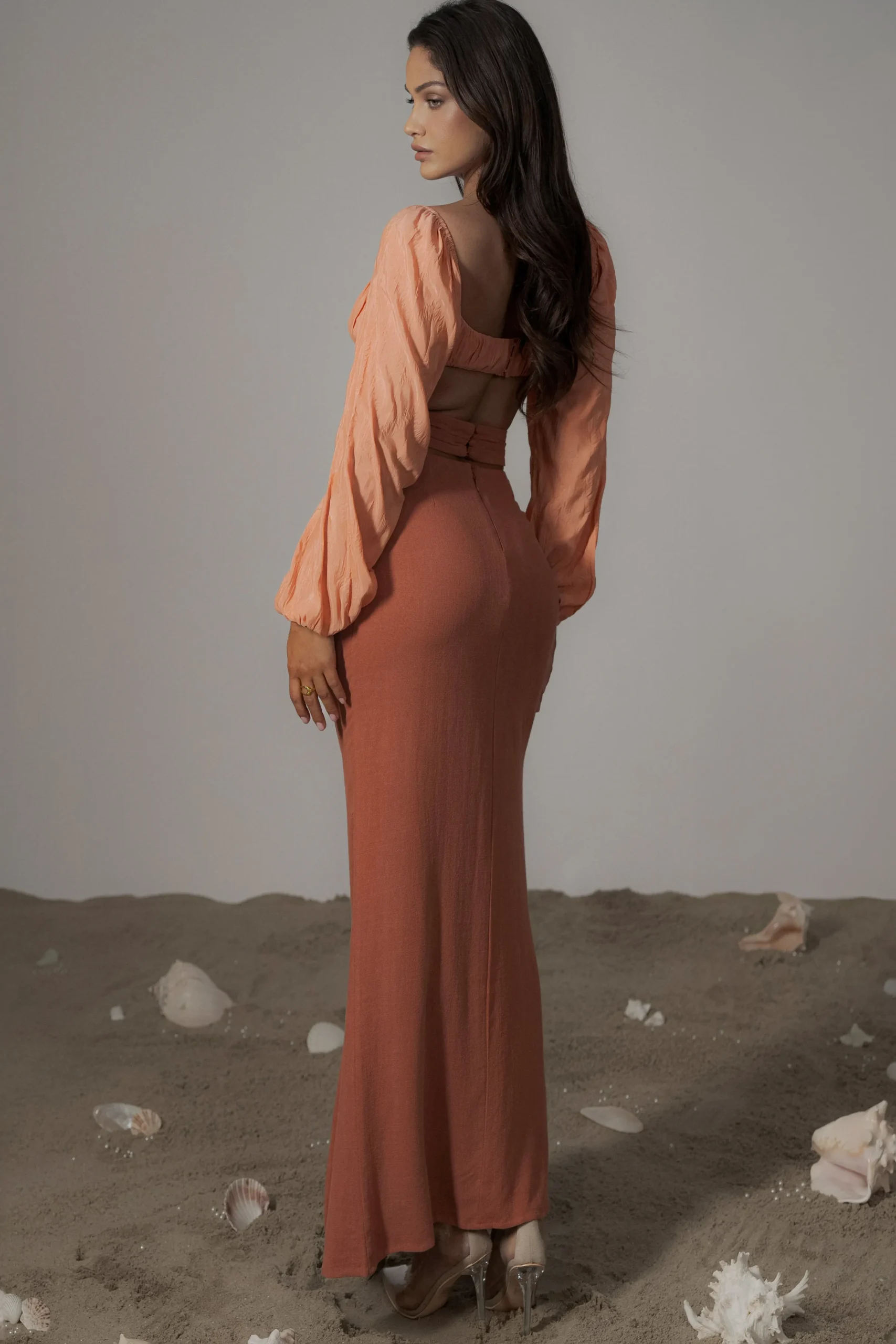 terra_cotta_dreamland_lin_5.webp JLUXLABEL Terra Cotta Dreamland Linen Skirt