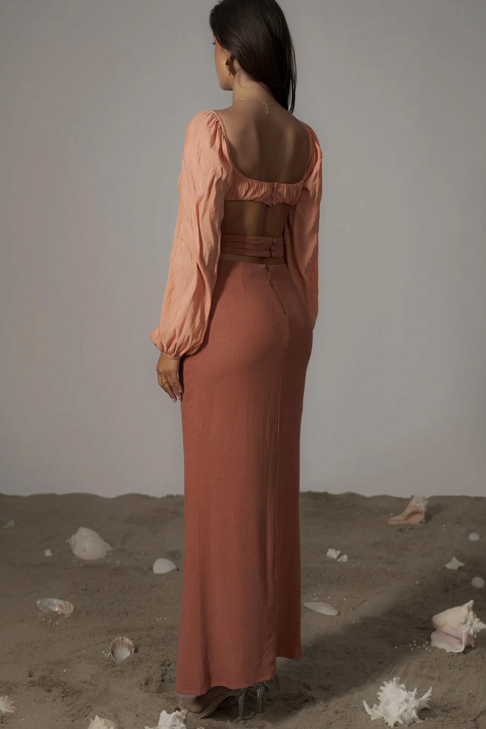 terra_cotta_dreamland_lin_6.webp JLUXLABEL Terra Cotta Dreamland Linen Skirt
