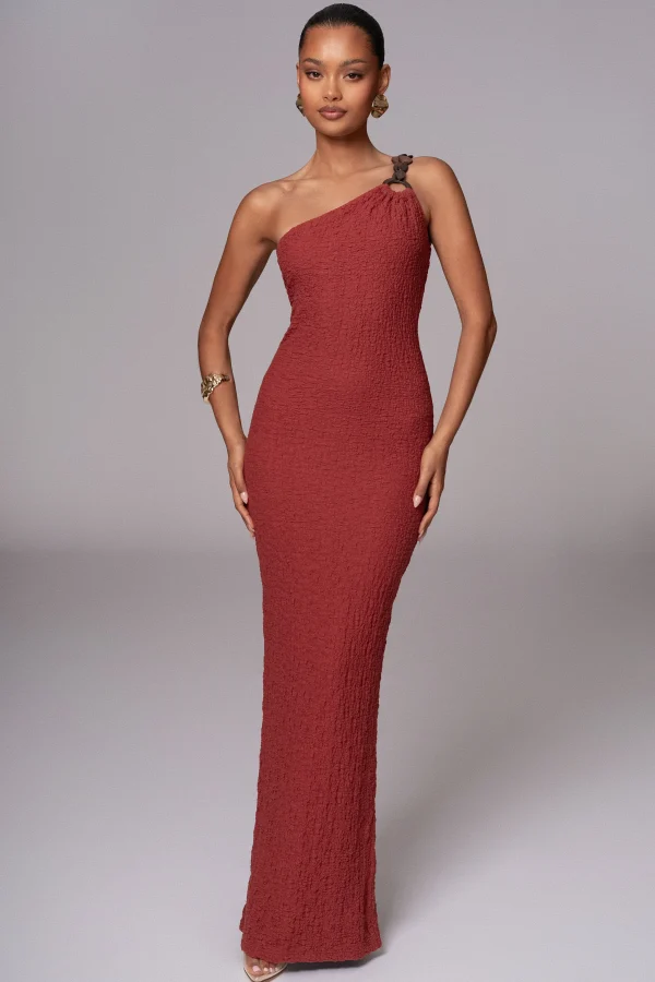 JLUXLABEL Terra Cotta Summer In Capri Dress