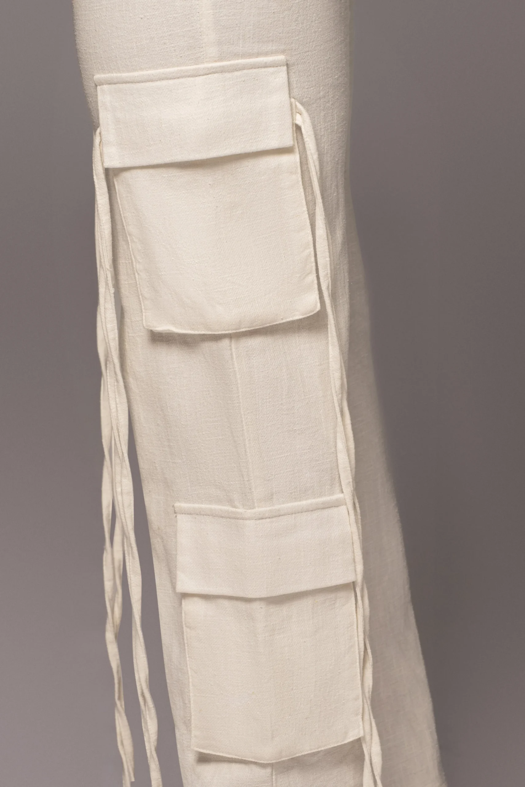 white_better_half_linen_u_16.webp JLUXLABEL White Better Half Linen Utility Pants