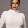 JLUXLABEL White Carli Turtle Neck Top