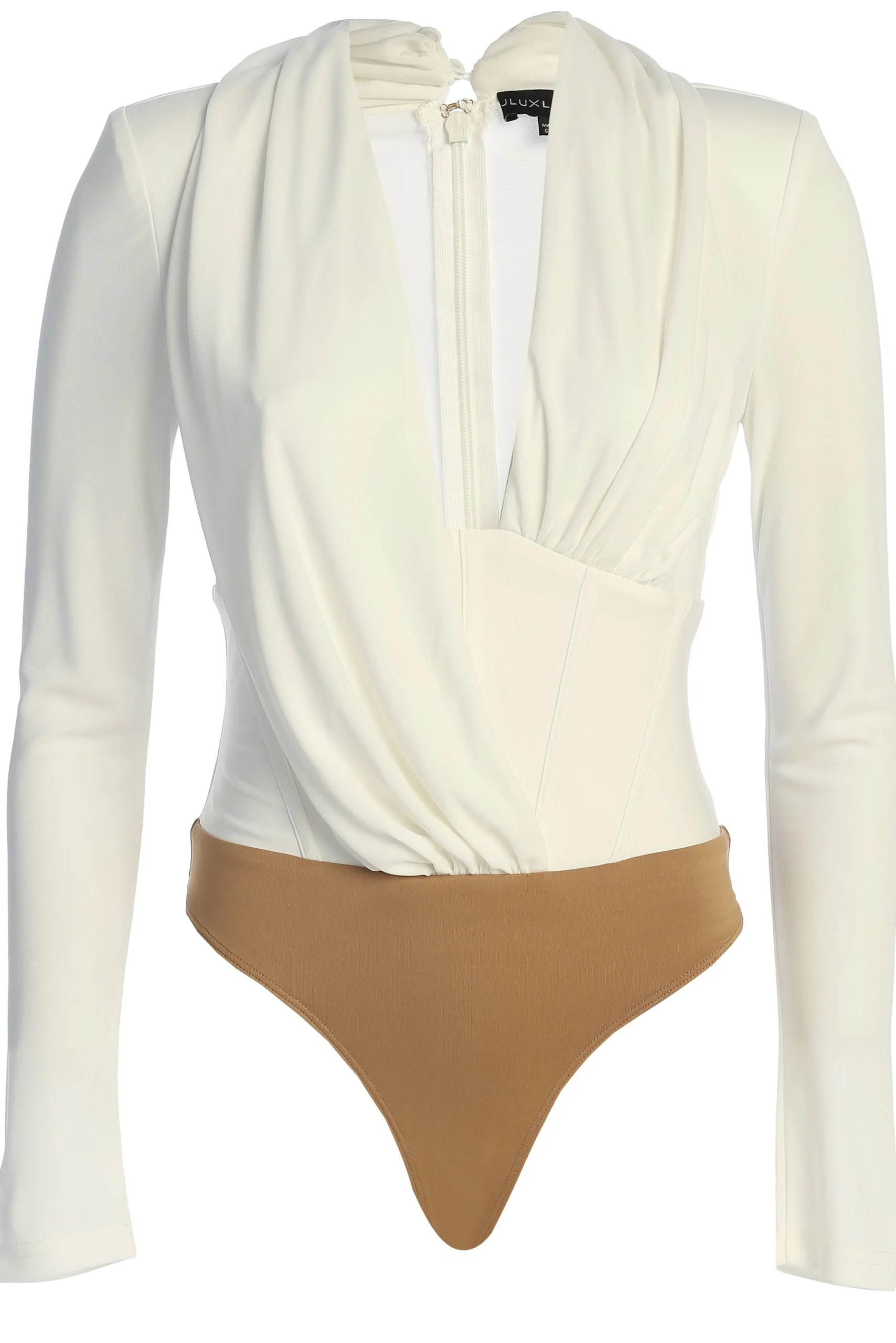 white_drape_corset_bodysu_1.webp JLUXLABEL White Drape Corset Bodysuit