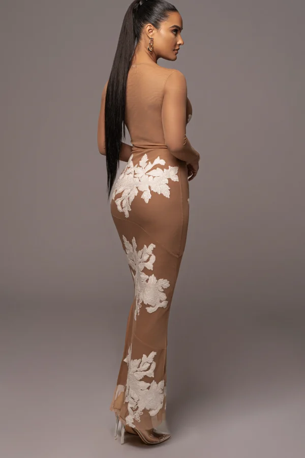 JLUXLABEL White Edena Embroidered Midi Skirt