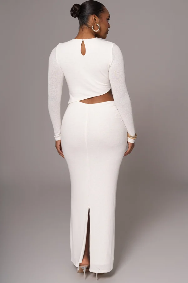 JLUXLABEL White Summer Romance Cutout Dress