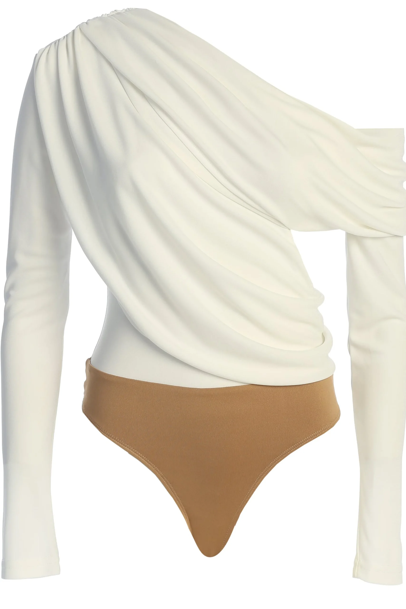 white_ultra_high_neck_bod_1.webp JLUXLABEL White Ultra High Neck Bodysuit