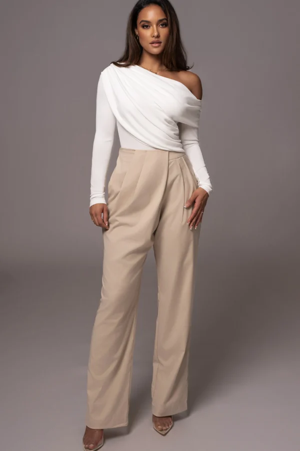 JLUXLABEL White Ultra High Neck Bodysuit