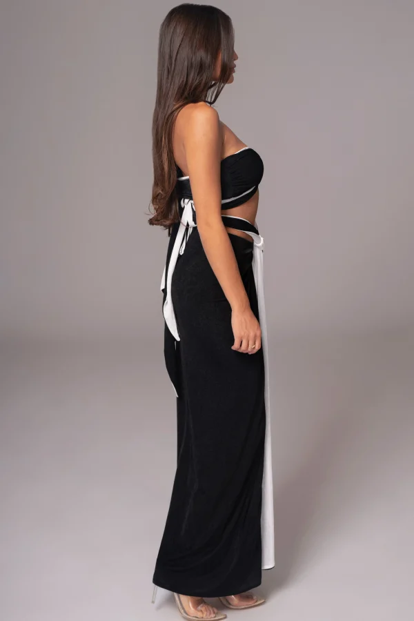 JLUXLABEL White/Black Venus Reversible Skirt Set