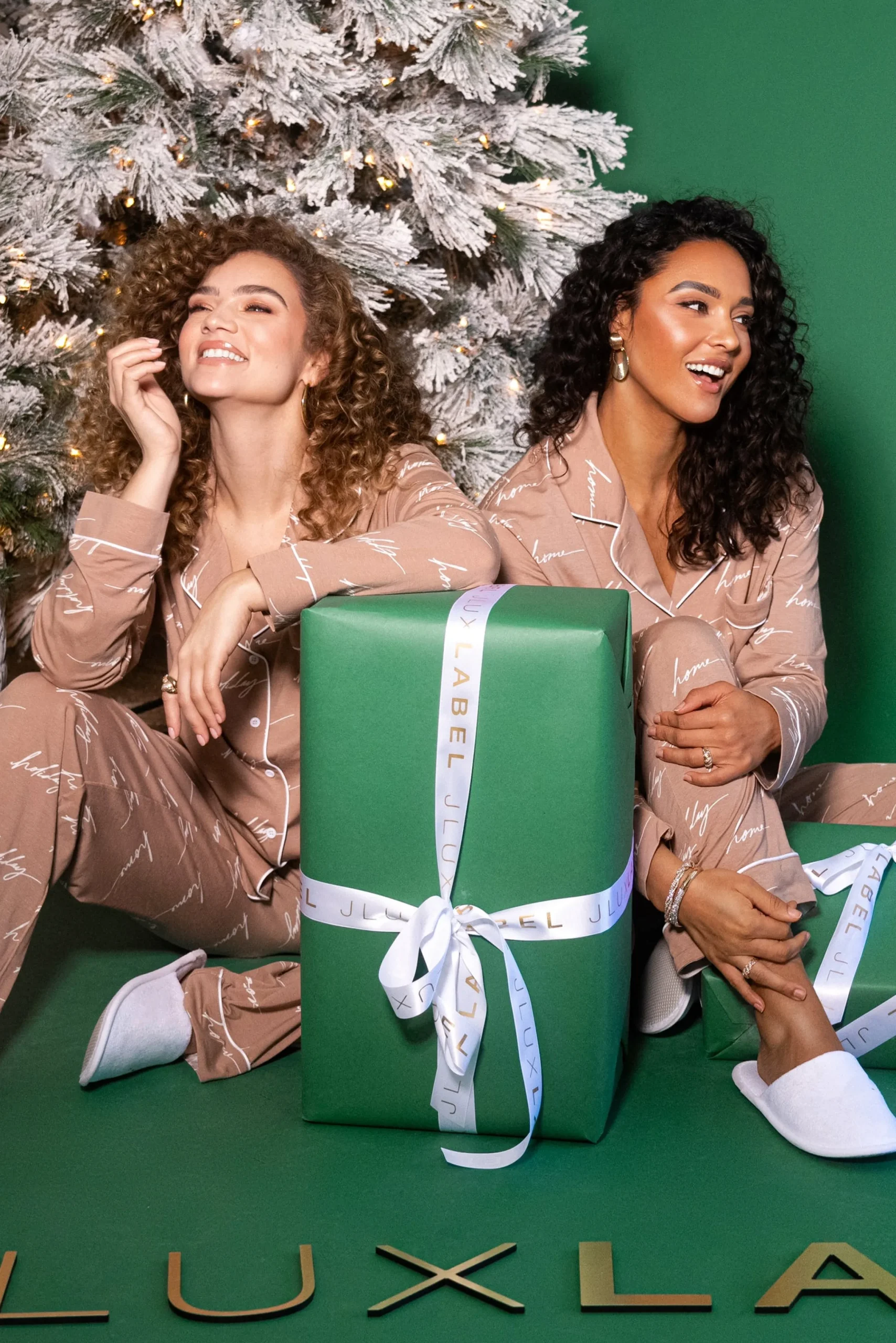 whitetan_home_for_the_hol_7.webp JLUXLABEL White/Tan Home For The Holiday Adult Pajama Set