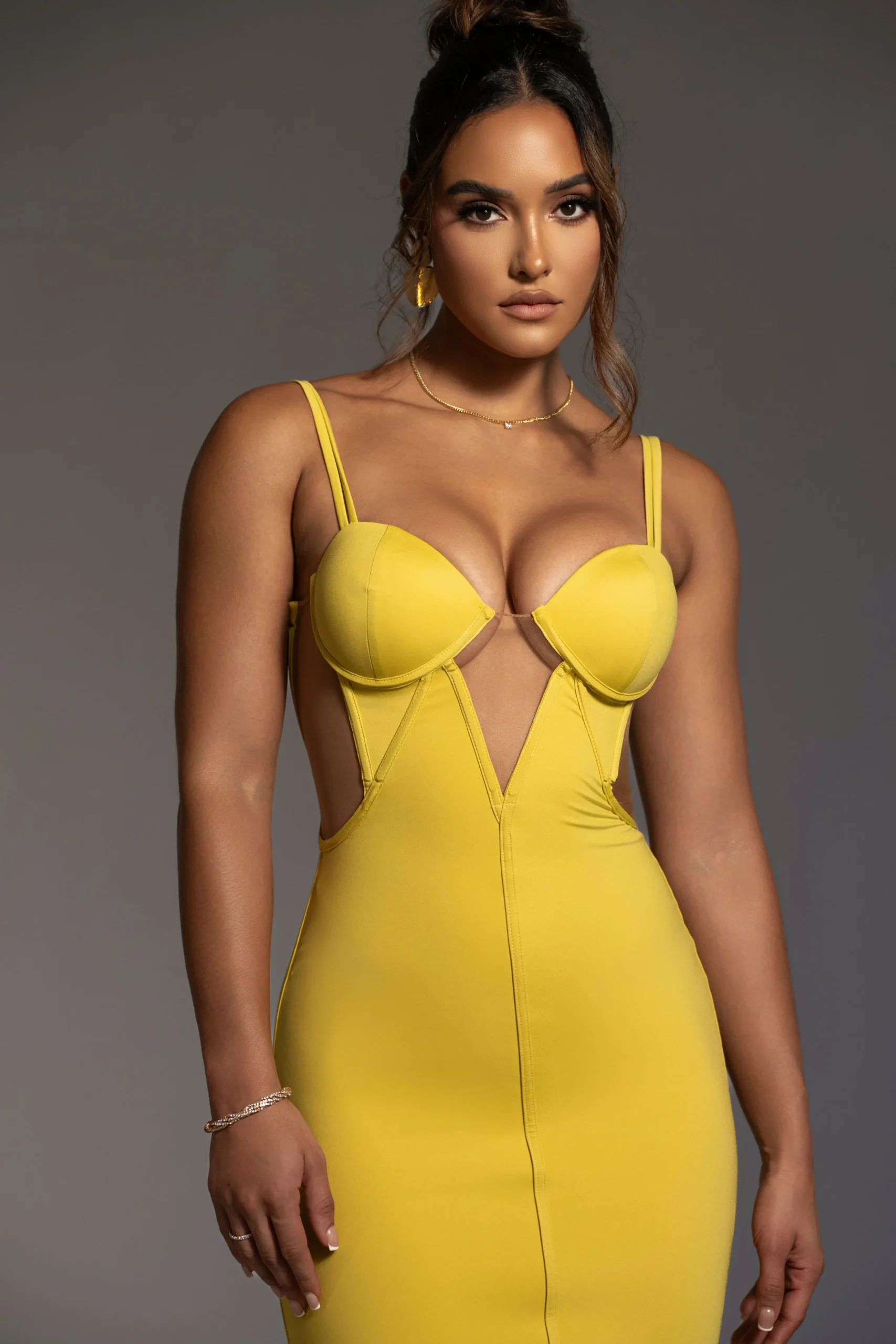 yellow_enchantment_bustie_2.webp JLUXLABEL Yellow Enchantment Bustier Maxi Dress