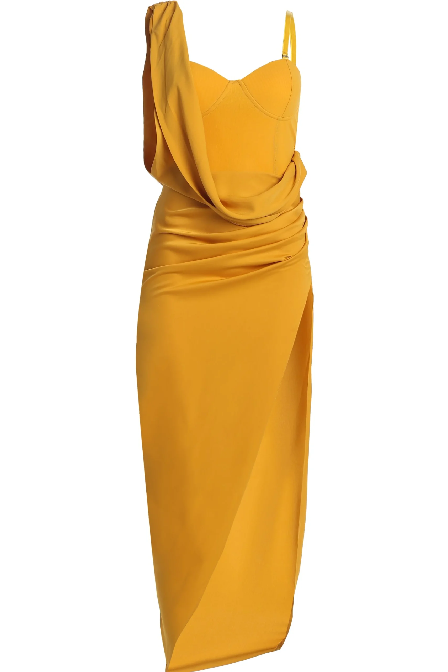 yellow_kristiana_slit_dre_1.webp JLUXLABEL Yellow KRISTIANA SLIT DRESS