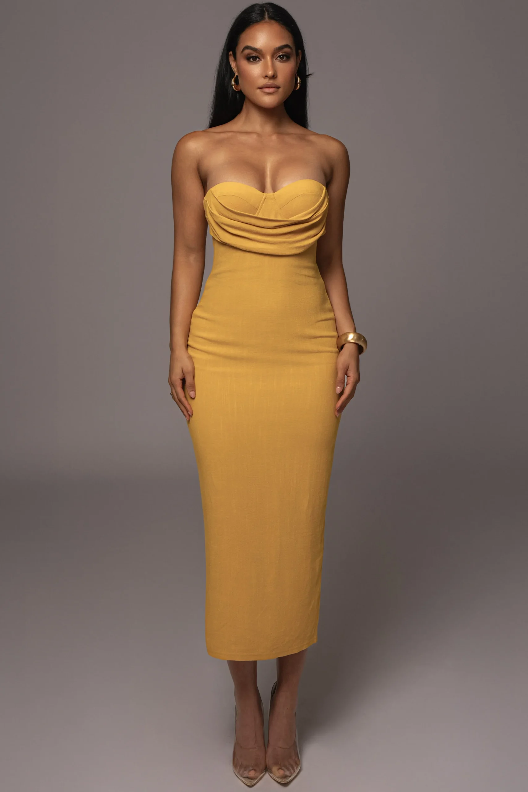 yellow_linen_visions_of_y_1.webp JLUXLABEL Yellow Linen Visions Of You Dress