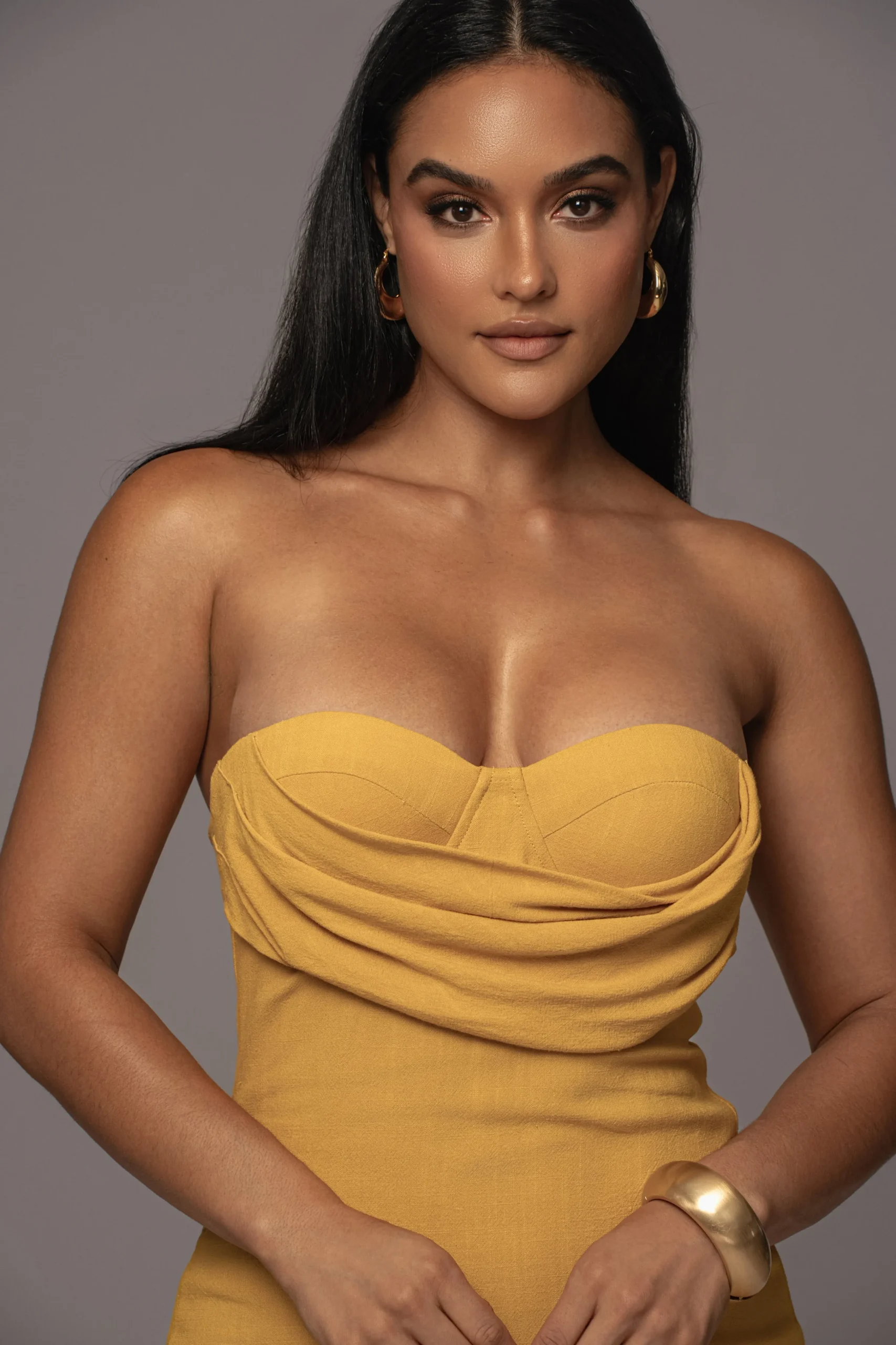 yellow_linen_visions_of_y_4.webp JLUXLABEL Yellow Linen Visions Of You Dress
