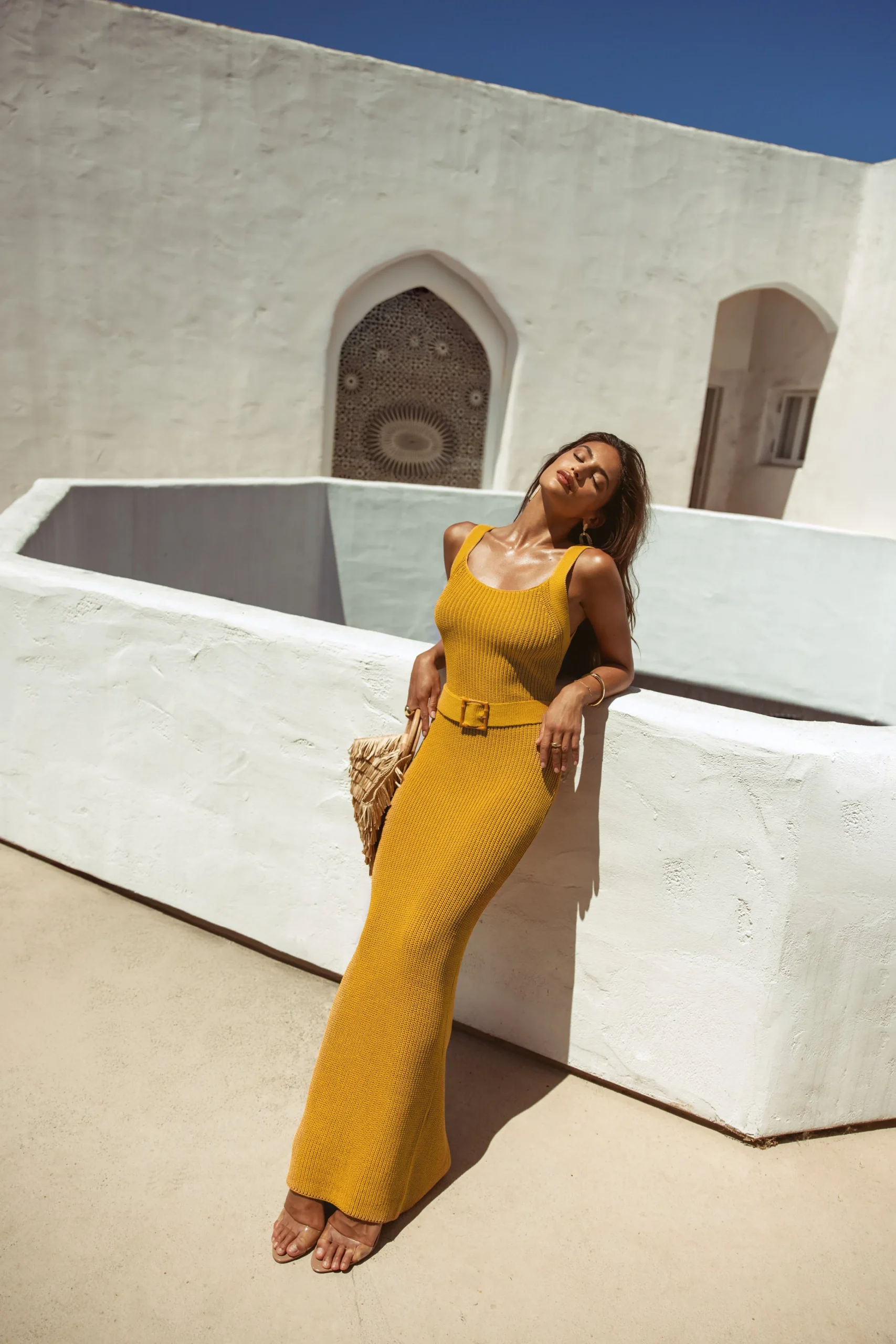yellow_moonrise_ribbed_ma_3.webp JLUXLABEL Yellow Moonrise Ribbed Maxi Dress