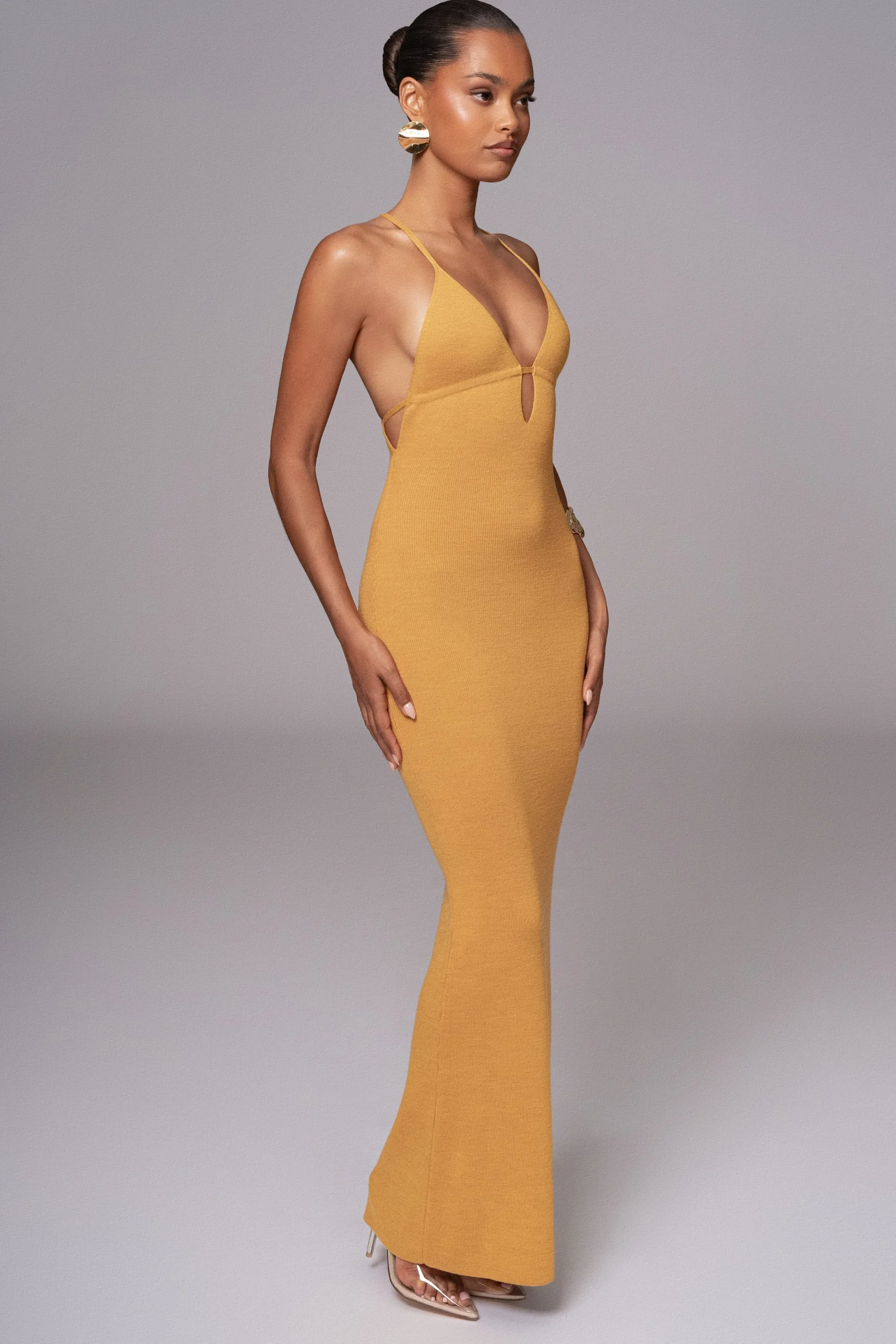 yellow_sun_rays_knit_maxi_4.webp JLUXLABEL Yellow Sun Rays Knit Maxi Dress