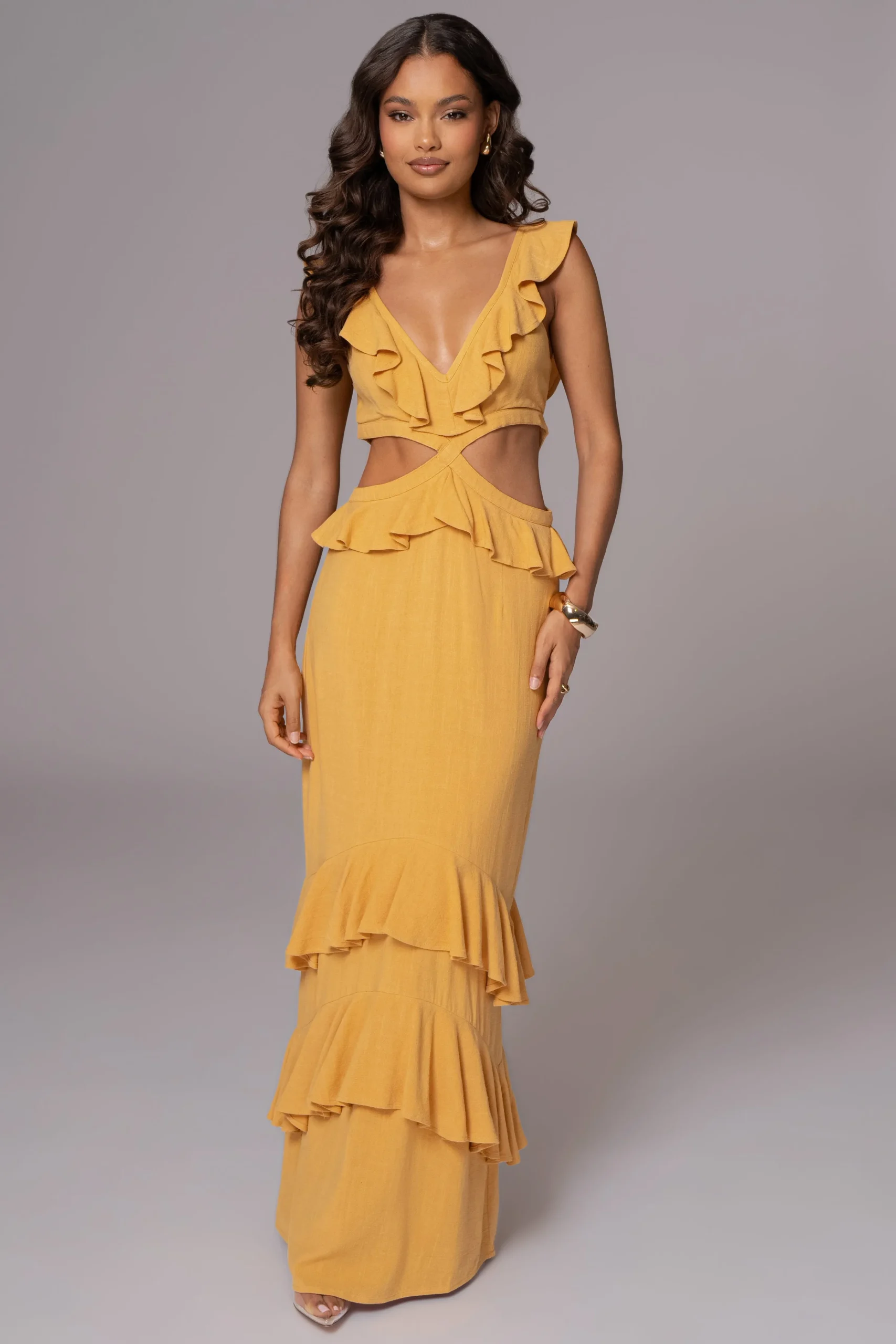 yellow_sunshine_ruffle_li_2.webp JLUXLABEL Yellow Sunshine Ruffle Linen Dress